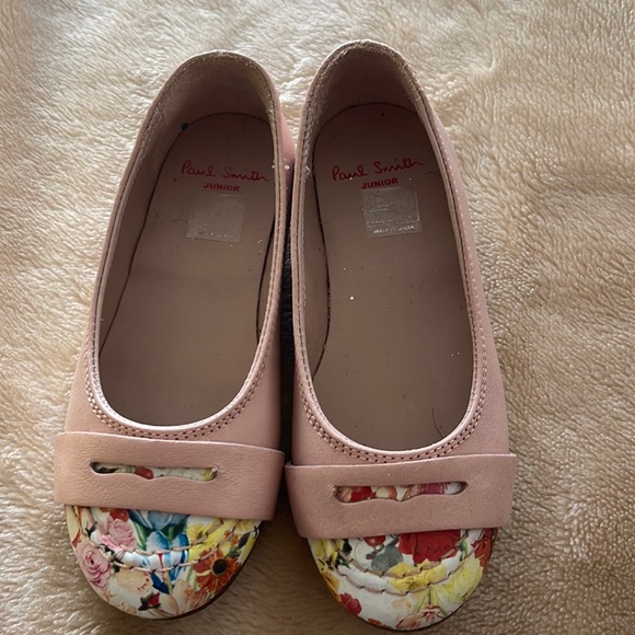 Pink floral Paul Smith Junior ballet flats size 29 (12) - Picture 1 of 4